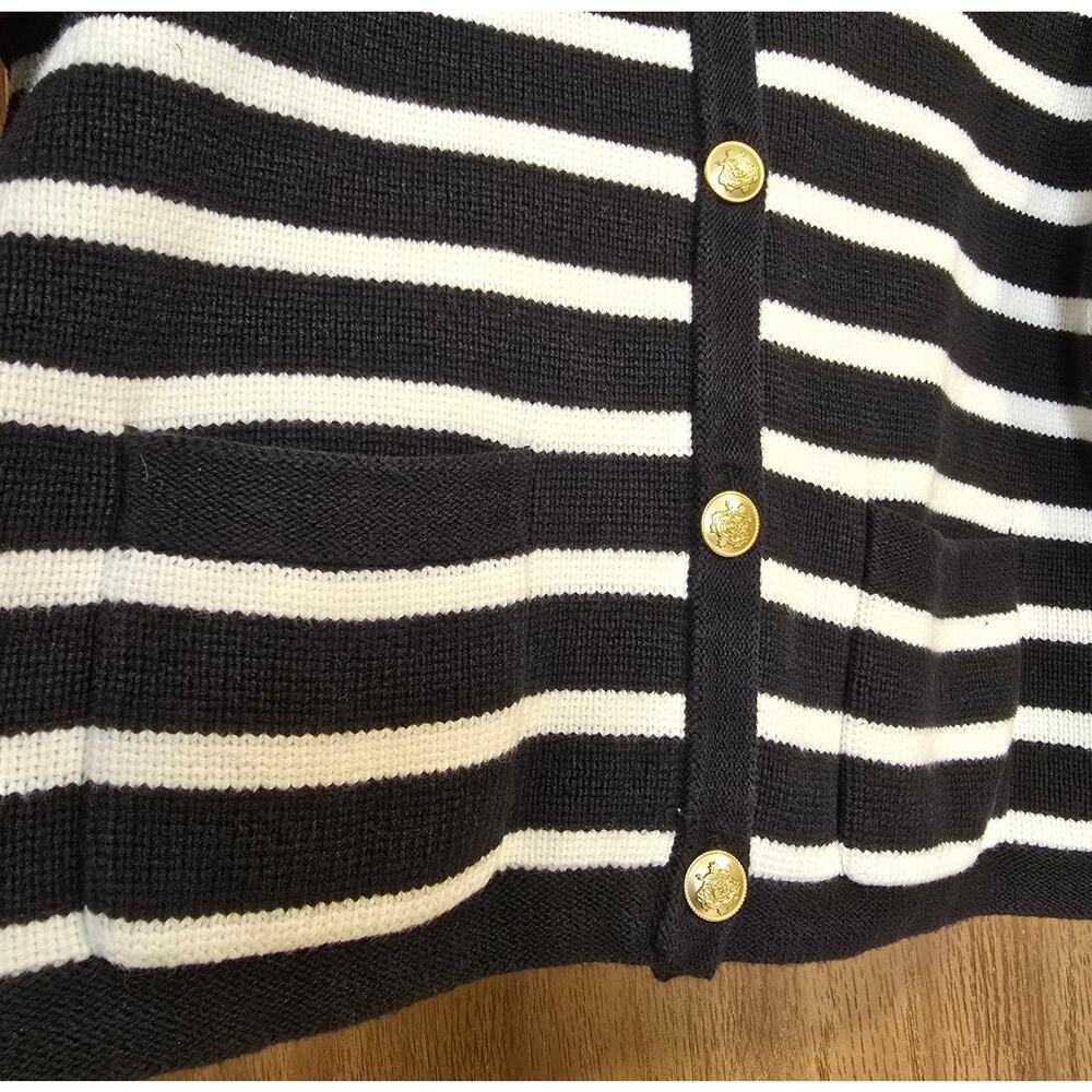 J. Crew Emilie Stripe Sweater 100% Cotton Lady Jacket - Picture 5 of 12
